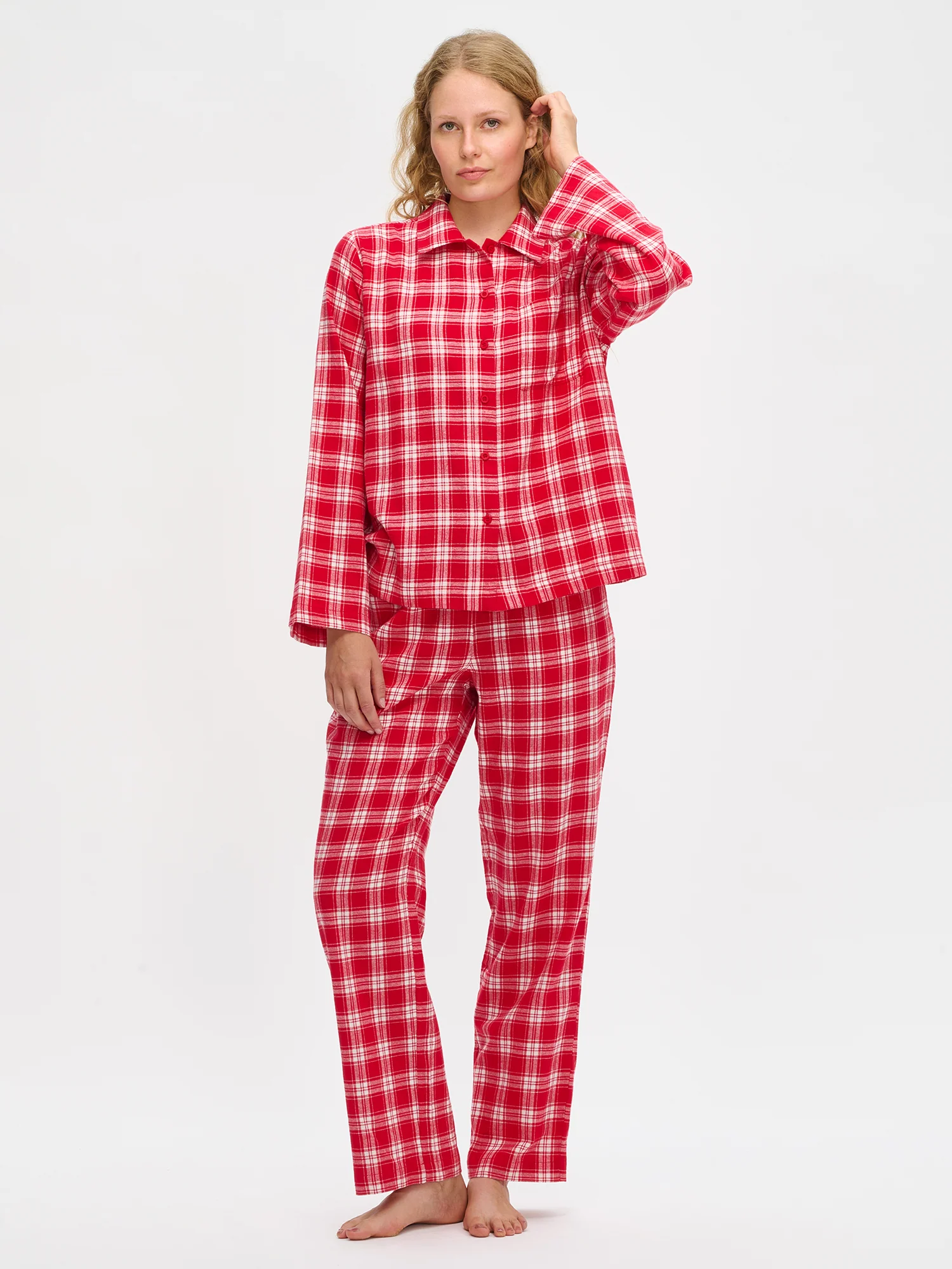 RUUTU pyjamahousut - punainen