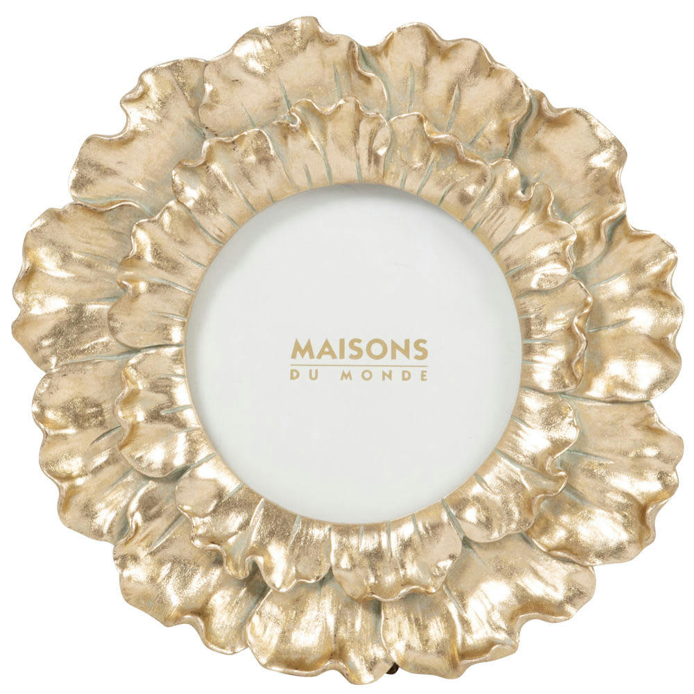 SYLVAINE - Cadre photo doré 10x10