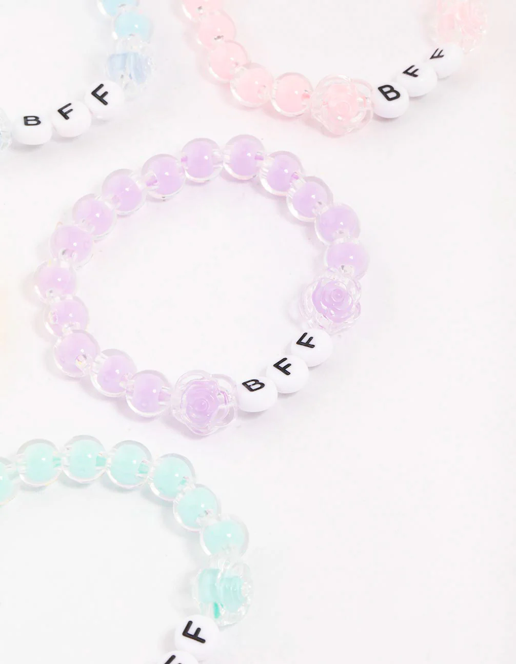 Kids Rainbow BFF Beaded Stretch Bracelet 5-Pack