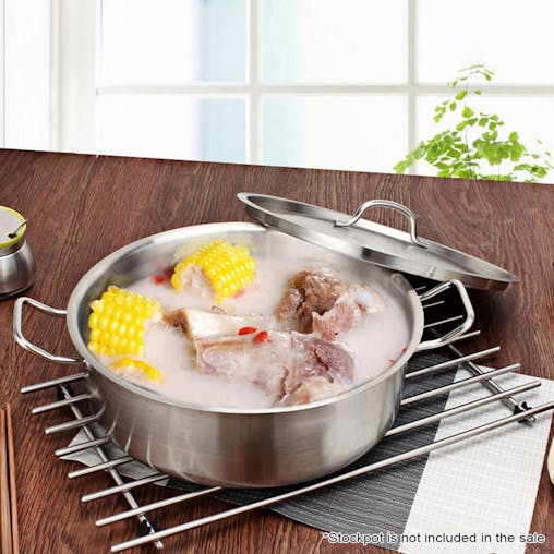 SOGA Stainless Steel Stockpot Lid 60cm