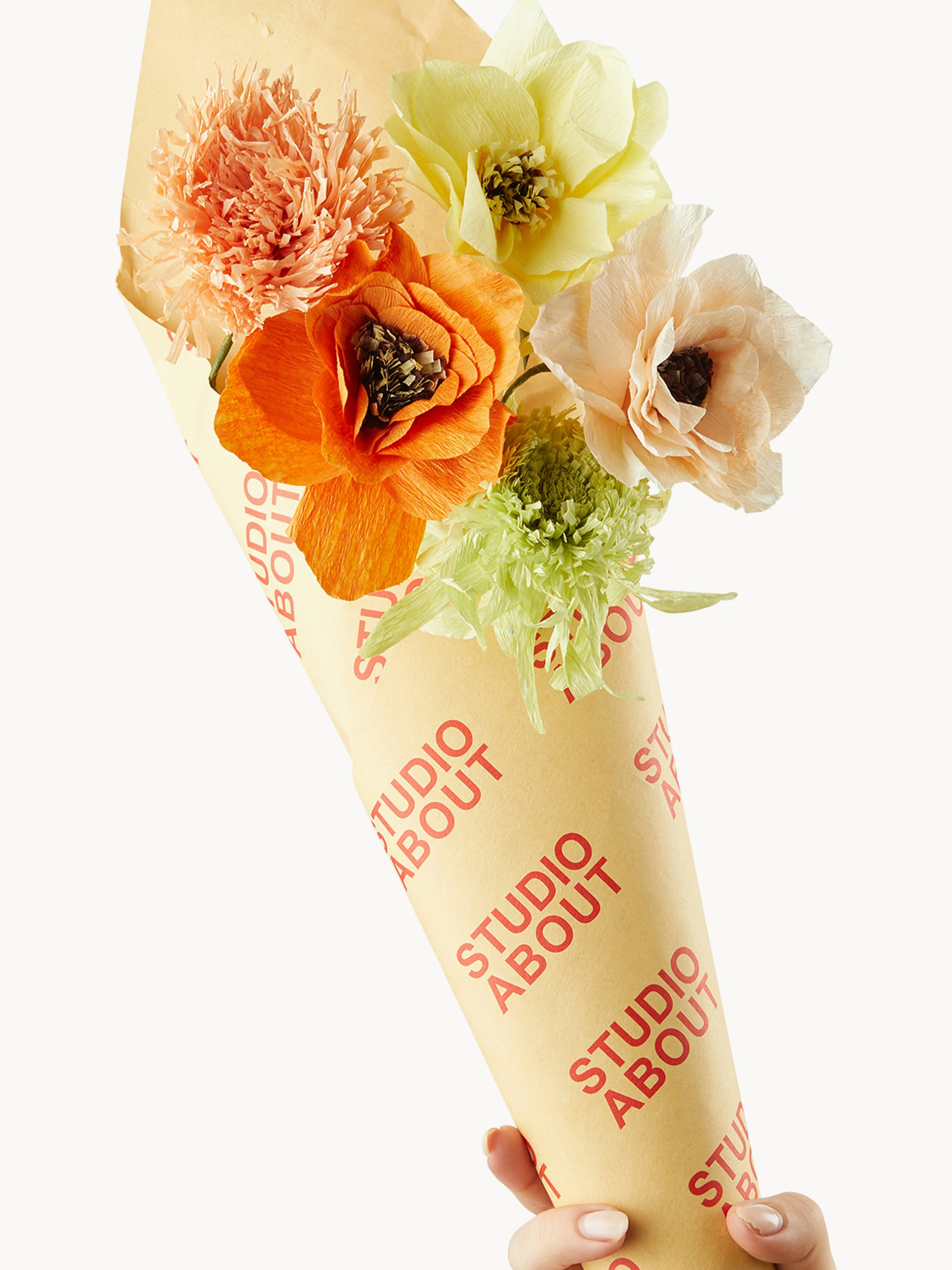 Handgefertigter Papierblumenstrauß Sunshine