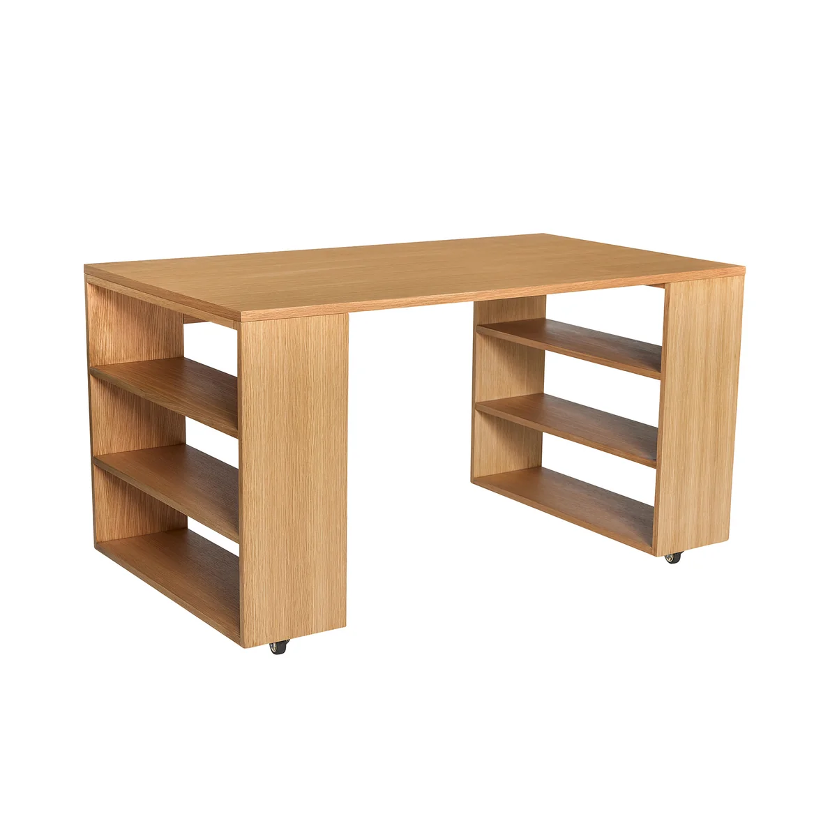 Hübsch Interior - Utility Schreibtisch mit Rollen, Eiche