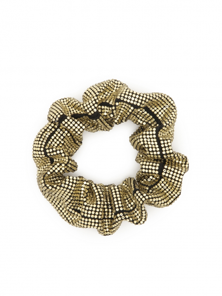 Scrunchie for hair with crystals