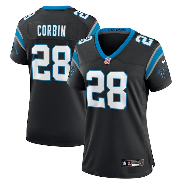 Jashaun Corbin Carolina Panthers Nike Women's Team Game Jersey -  Black