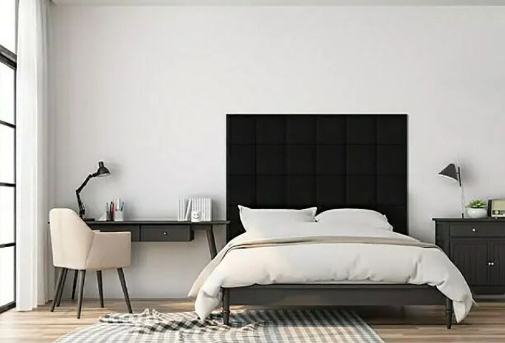 VEGGPANEL FLLOW VELVET 100 SVART 30X30 CM