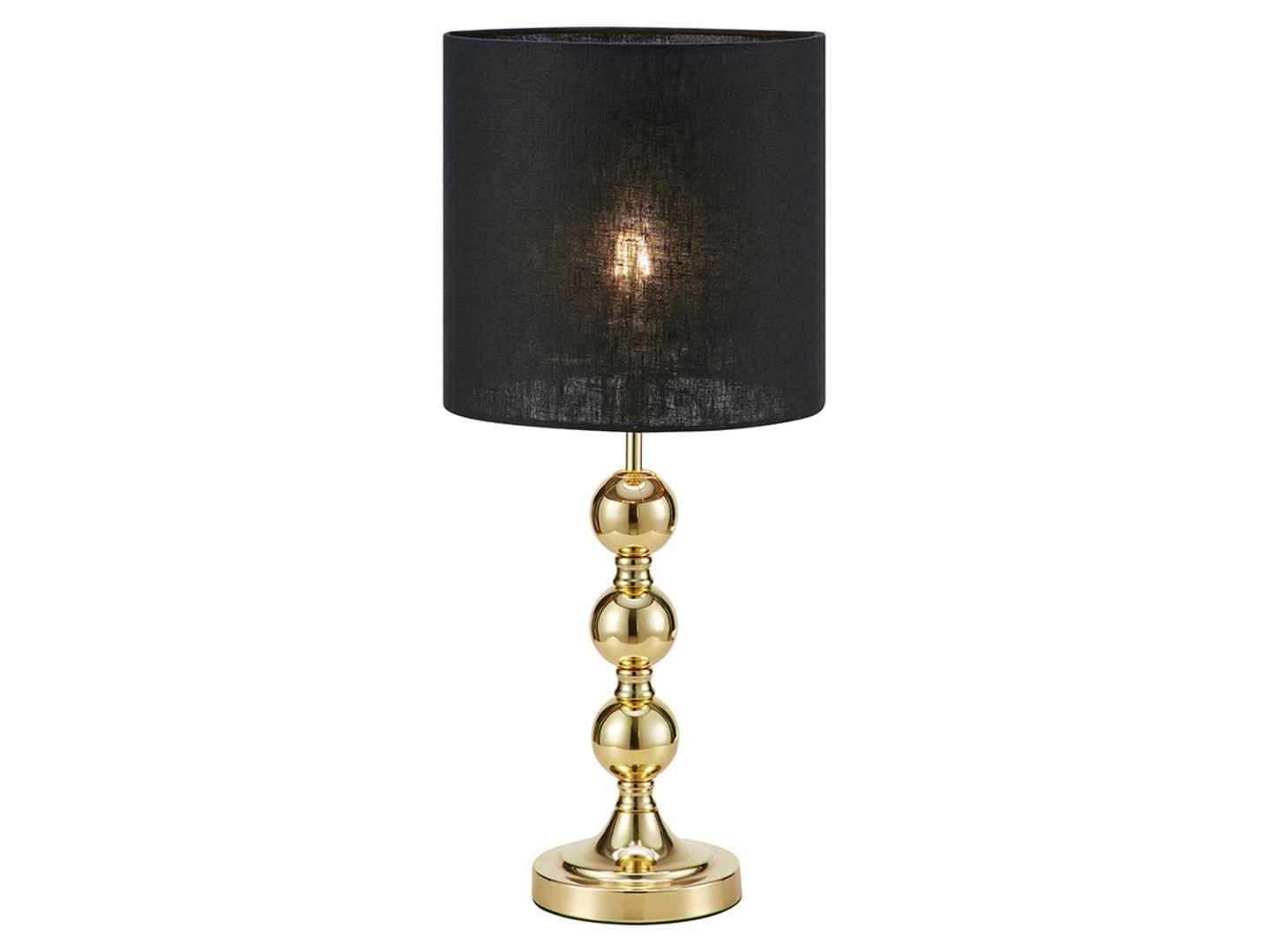 Lampa stołowa Octo tkaninowa czarno-złota