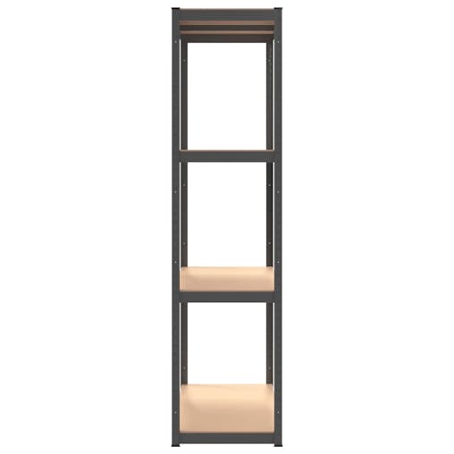 NNEVL 4-Layer Shelves 2 pcs Anthracite Steel and Engineered Wood
