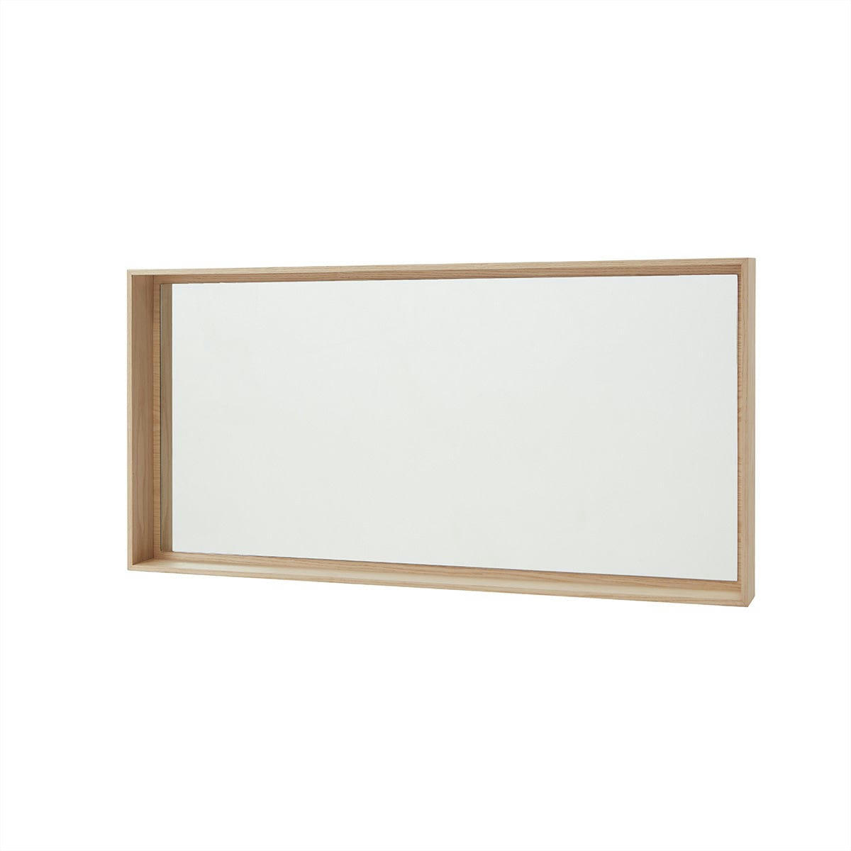 PEILI - Miroir verre et MDF avec placage en frêne H100xL50x8cm