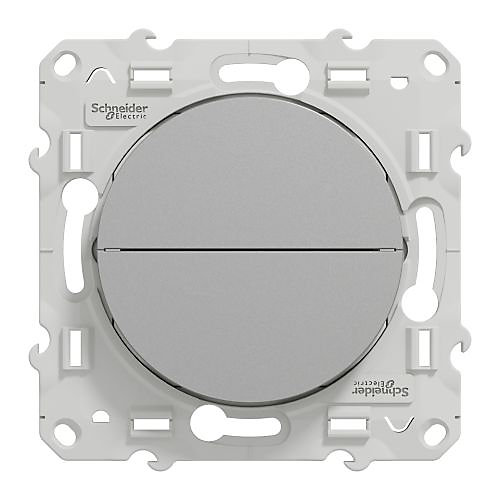 Bouton poussoir ODACE en aluminium à 2 bouton montée/descente pour volets - SCHNEIDER ELECTRIC - S530207
