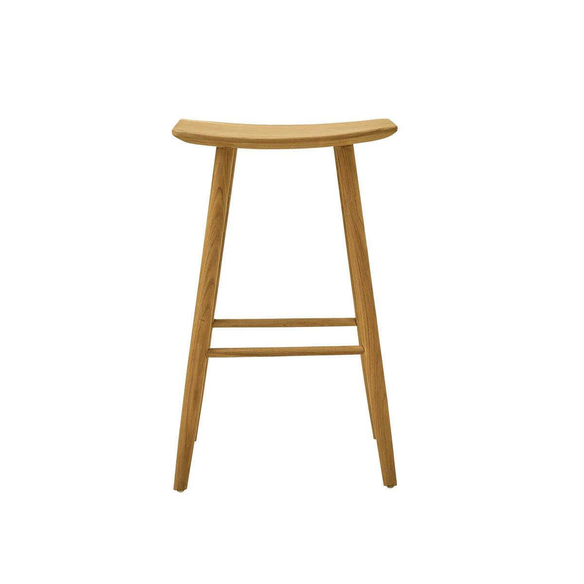 AMBRE - Tabouret en teck massif 75 cm