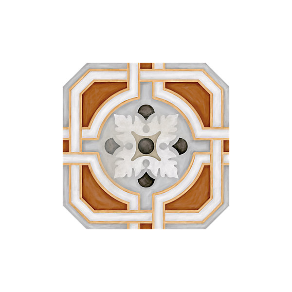 Carrelage sol / mur octogonal motif 20x20 cm VODEVIL OCTOGONO ZIMER