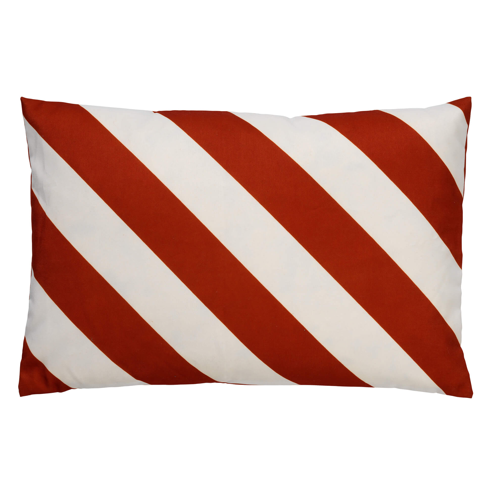 SANZENO - kussenhoes outdoor 40x60 cm - waterafstotend en uv-bestendig - gestreept - Potters Clay - oranje, wit