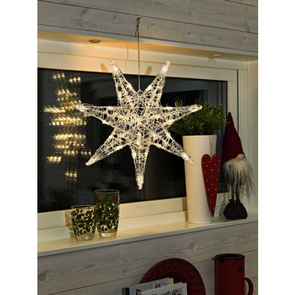 LED-Stern, Kunststoff, BxHxL: 2,5 x 45 x 45 cm, inkl. Leuchtmittel