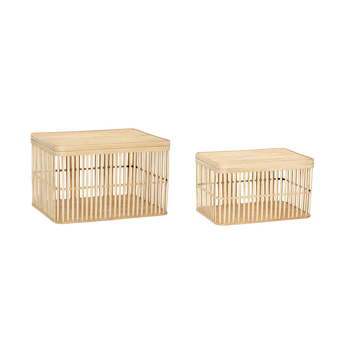 Hübsch manden Cheery - bamboe - 46x35xh27, 52x40xh32cm