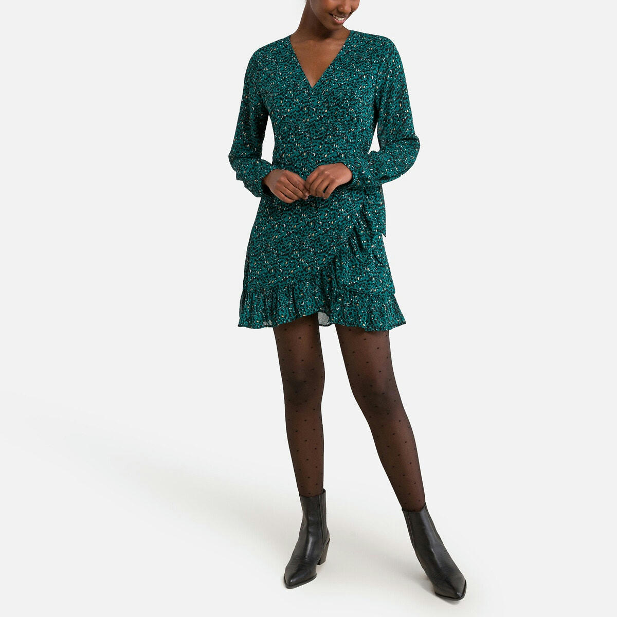 Robe portefeuille imprimée