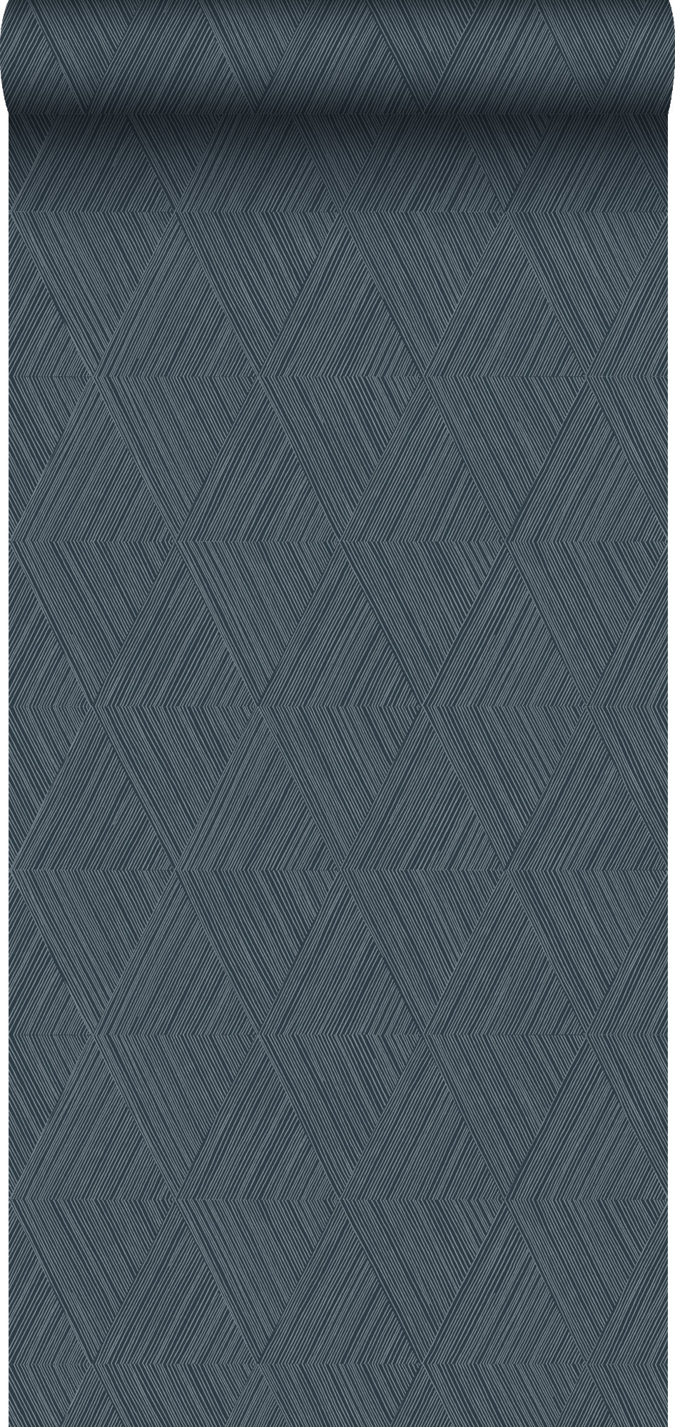 Origin Wallcoverings behang grafisch 3D motief donkerblauw - 53 cm x 10.05 m - 347846
