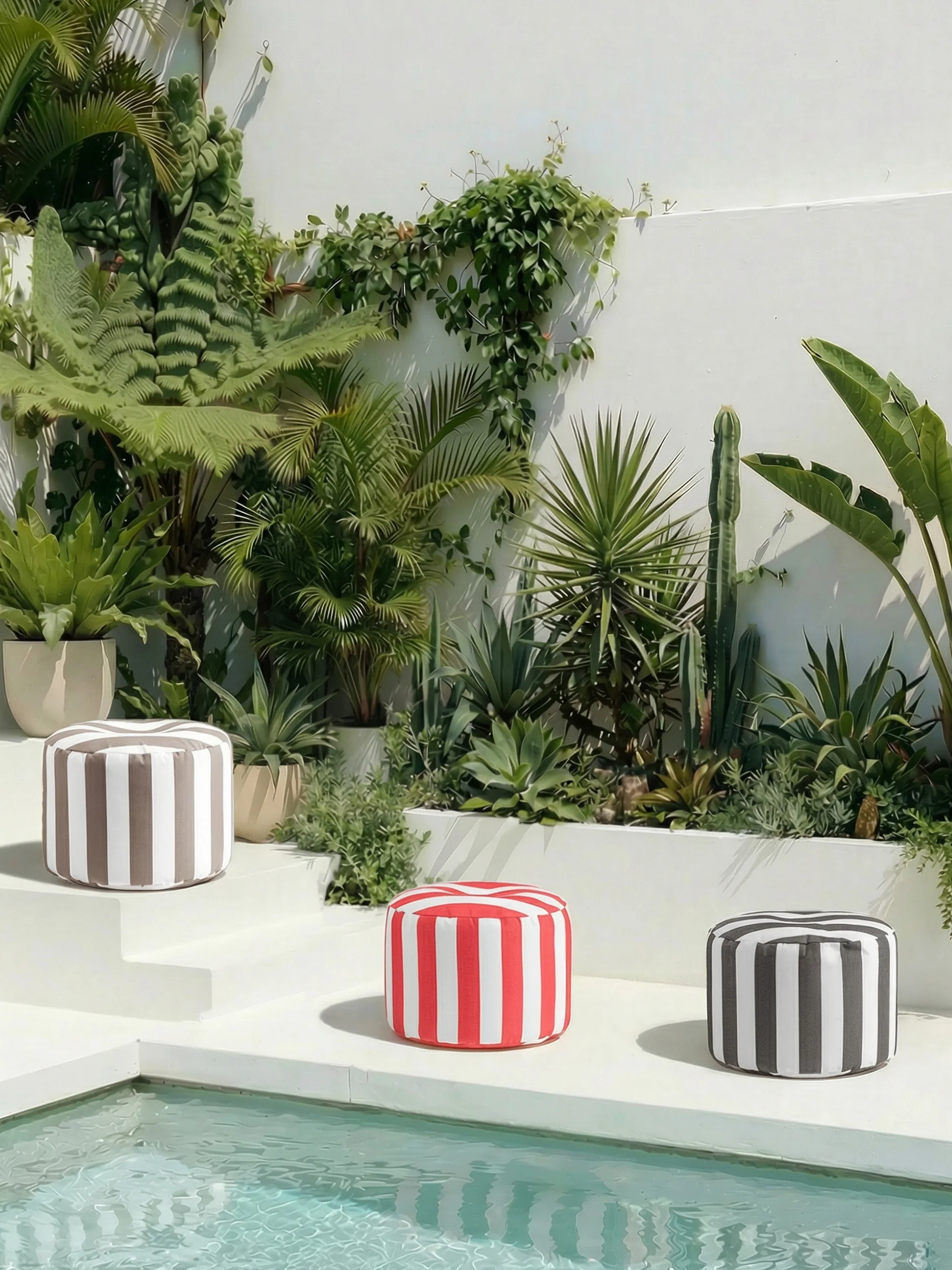 Garten-Pouf DotCom Santorin