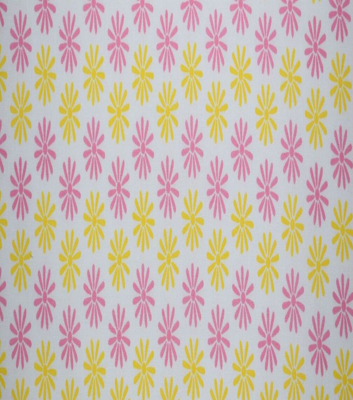Pink & Yellow Floral Stars Quilt Cotton Fabric by Quilter's Showcase