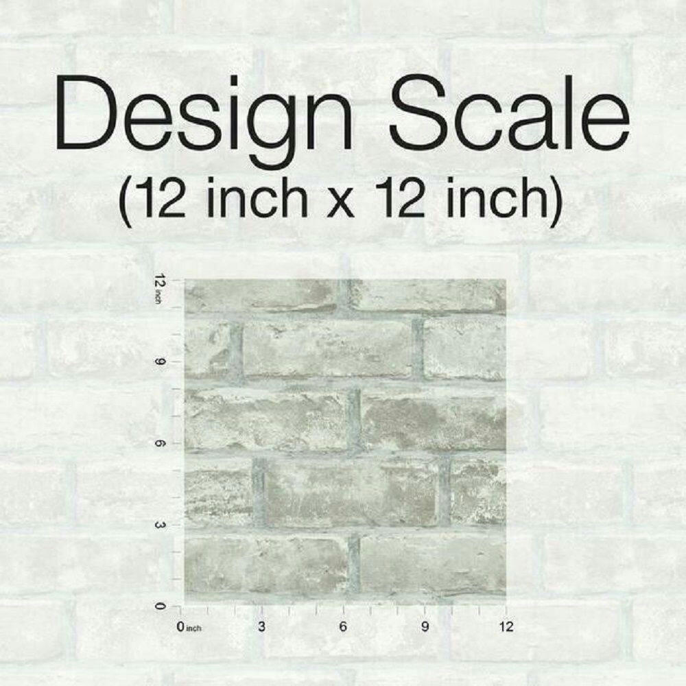 RoomMates Peel & Stick Removable Wallpaper, Repositionable & Washable, 20.5-in x 16.5-ft, Grey Brick