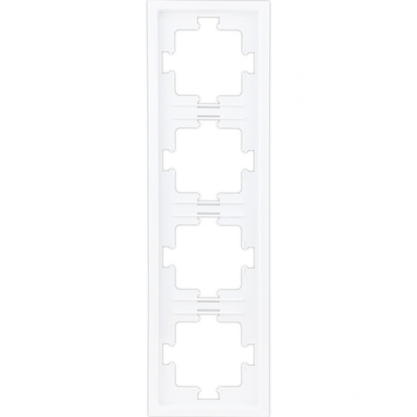 Rahmen 4-fach, Futura, Weiß, 1,5 cm