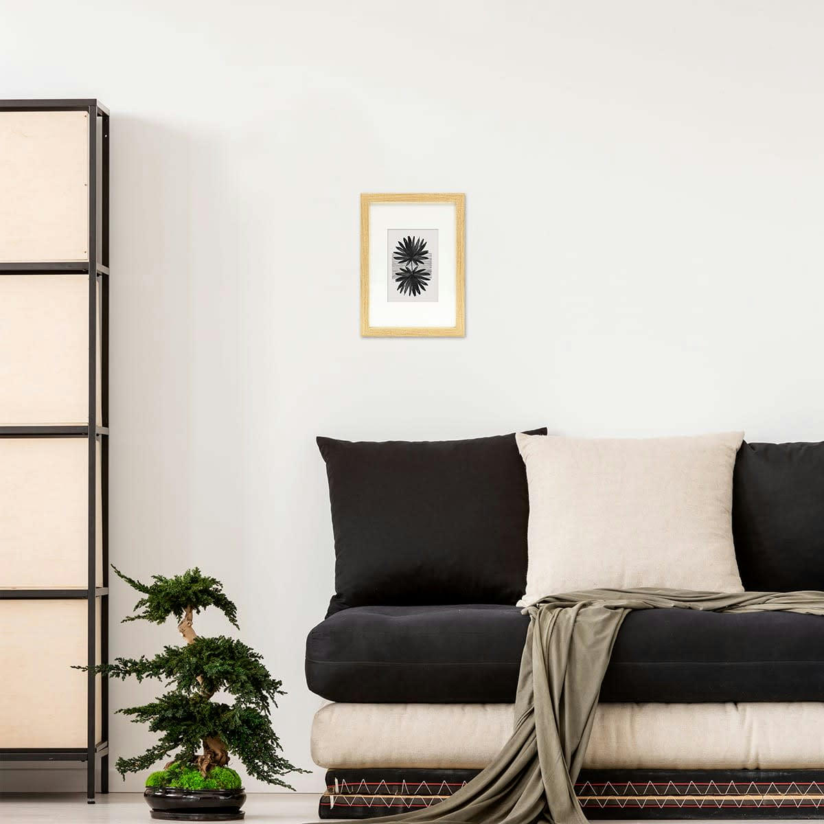 MILAN - Cadre photo épais brut 20x30 cm avec passe-partout résine recyclée