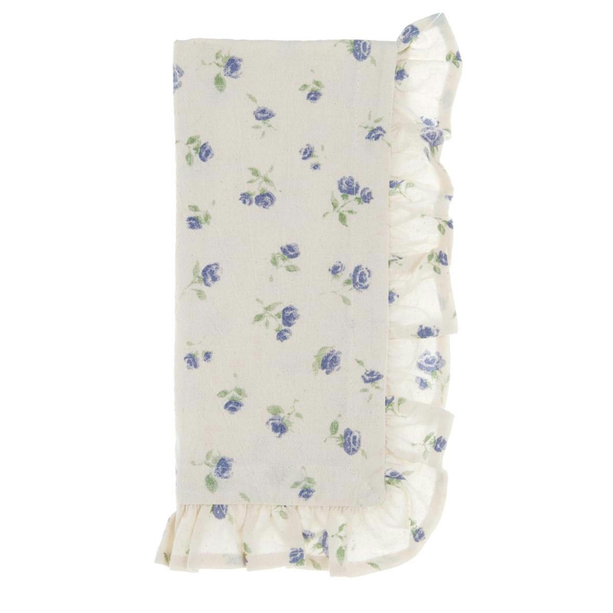- Set 2 serviettes en coton bleu