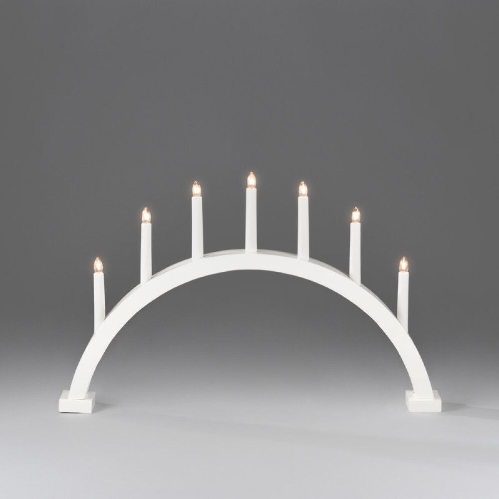 ADVENTSSTAKE KONSTSMIDE BUE 7 MATT HVIT