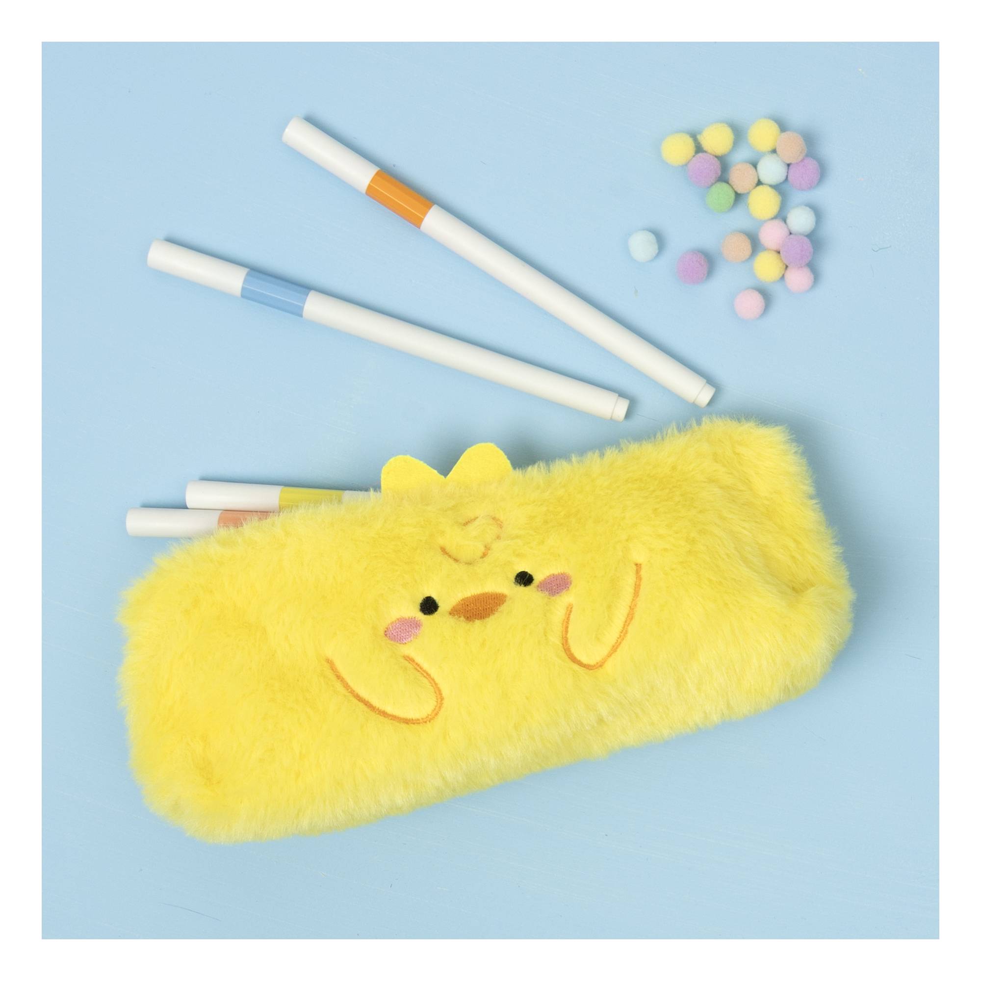 Yellow Chick Plush Pencil Case