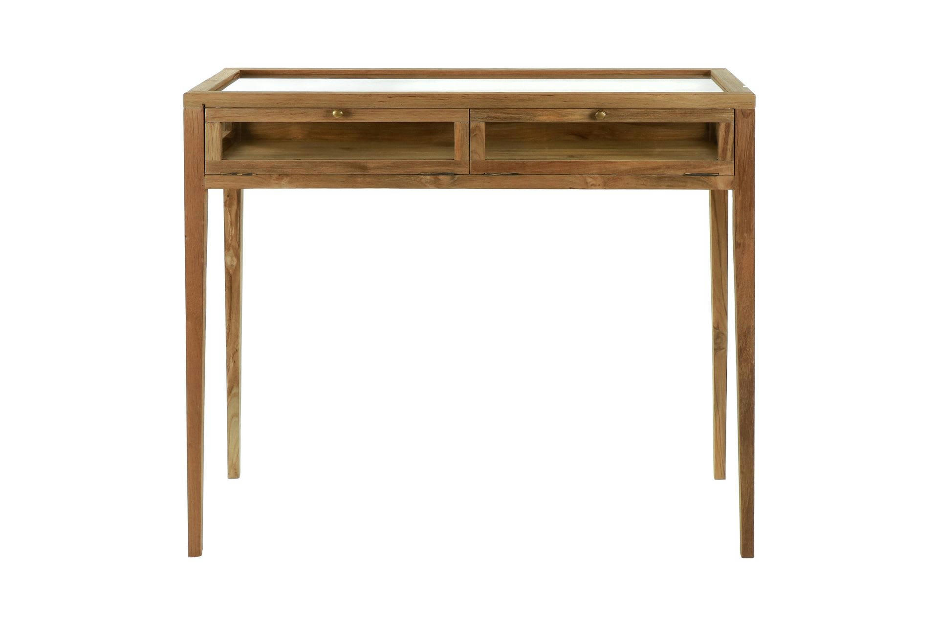 TOULOU - Meuble vitrine en bois marron