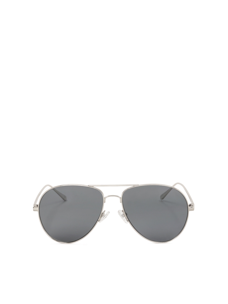 Aviator glasses with silver frame