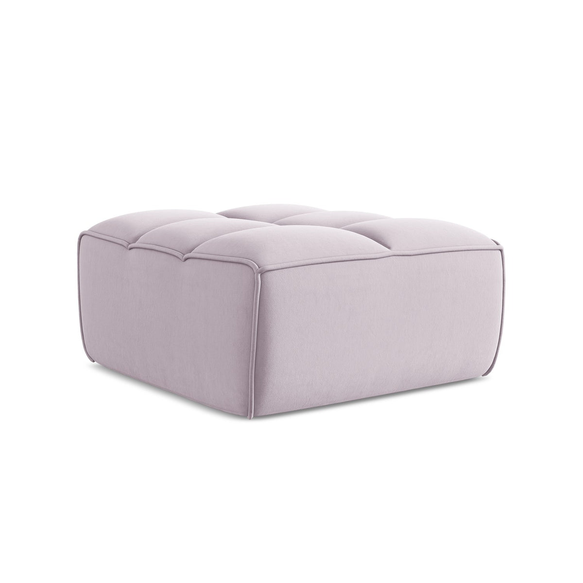 LaMiaSofa Poef Belluno - velours - lavendel - 80x93x43