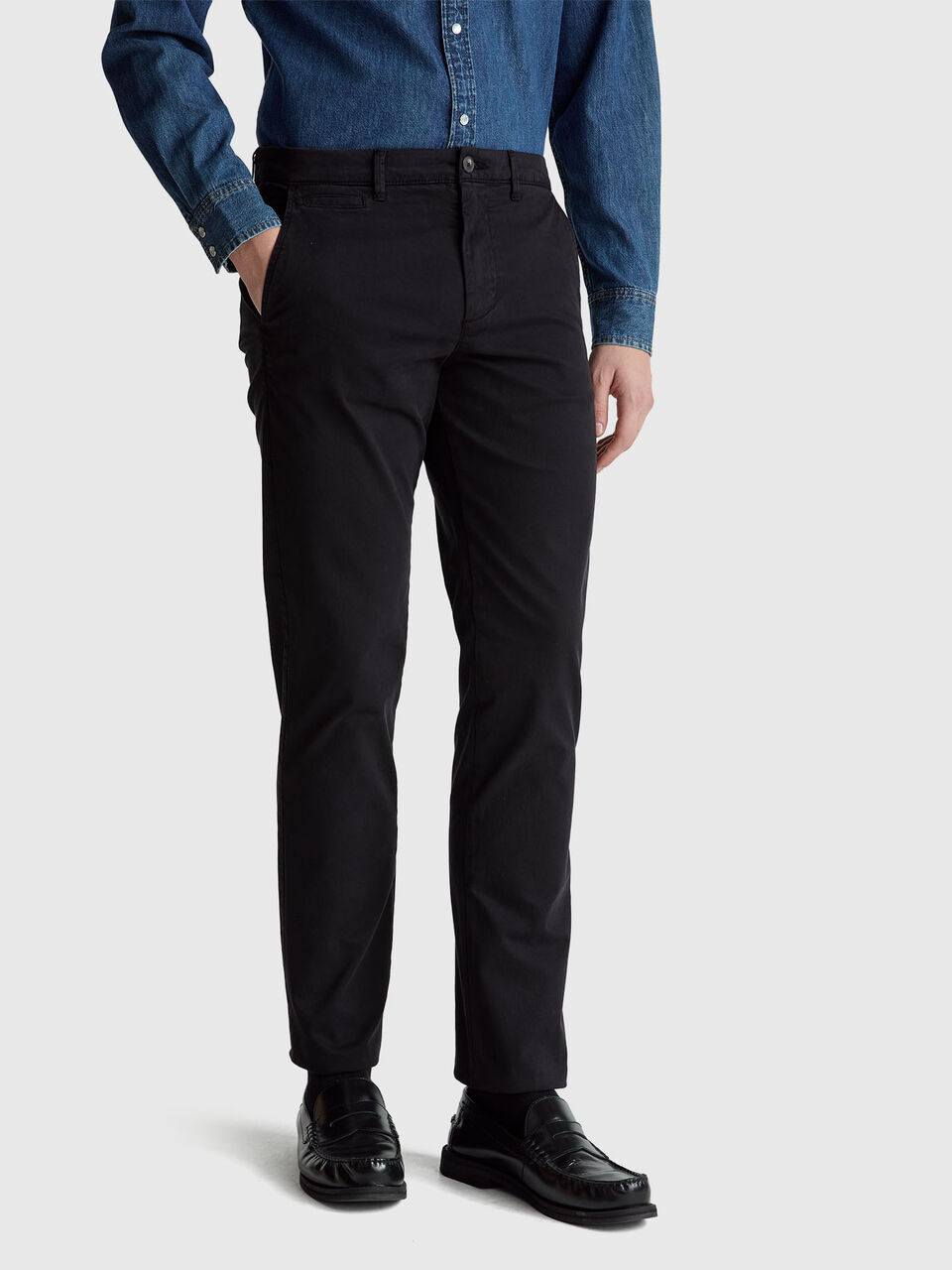 Black slim fit chino