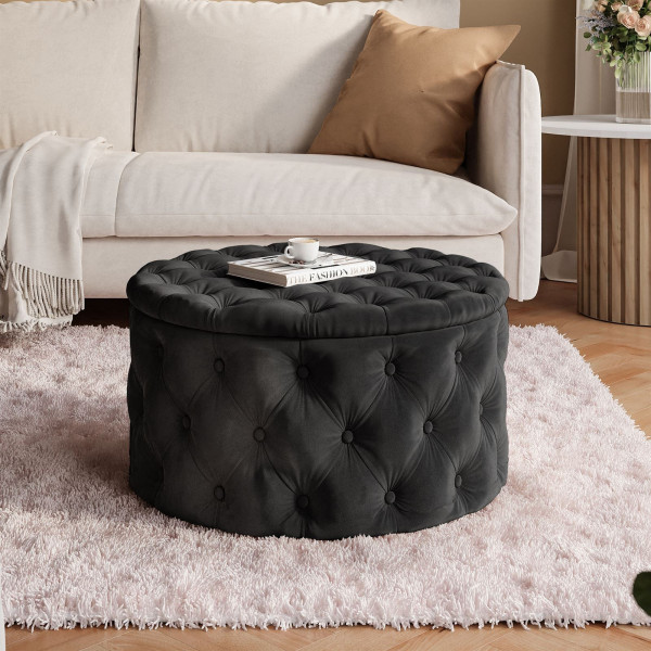Pufa CHESTERFIELD z pojemnikiemFrench Velvet 685