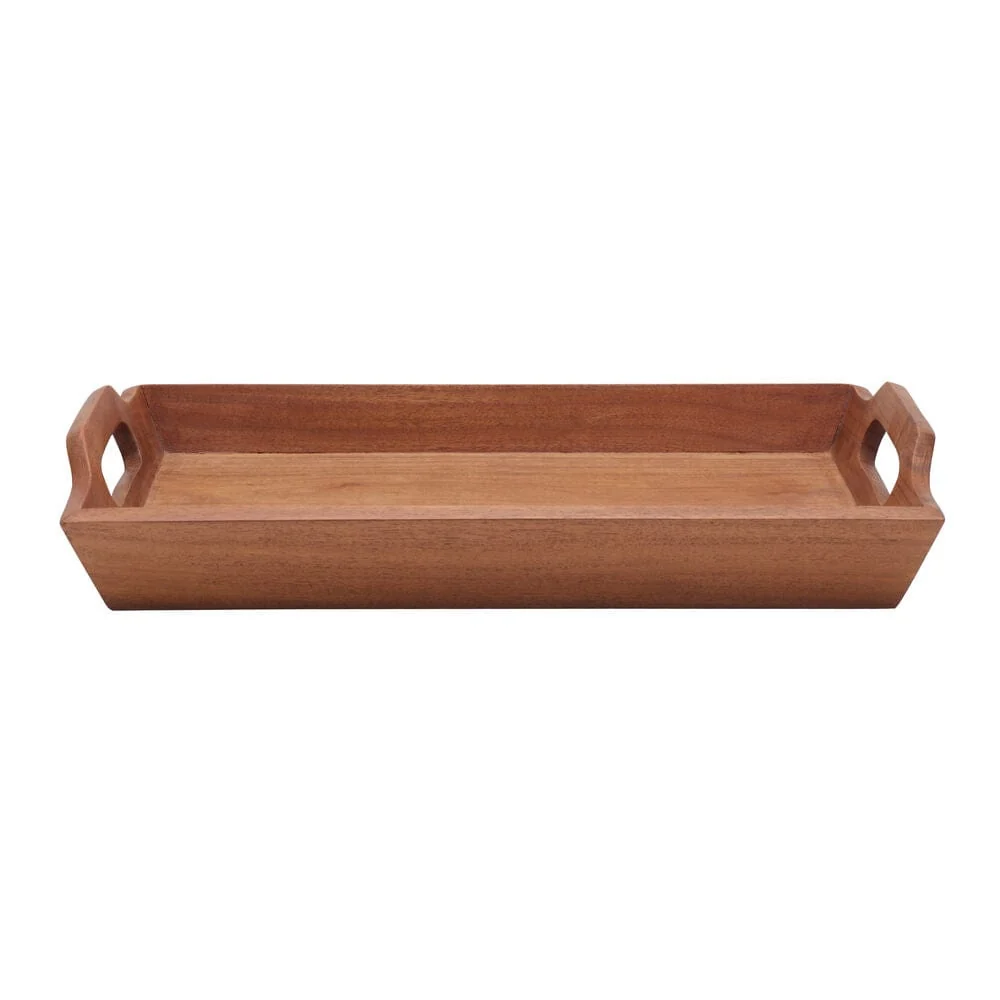 Acacia Wood Tray with Handles