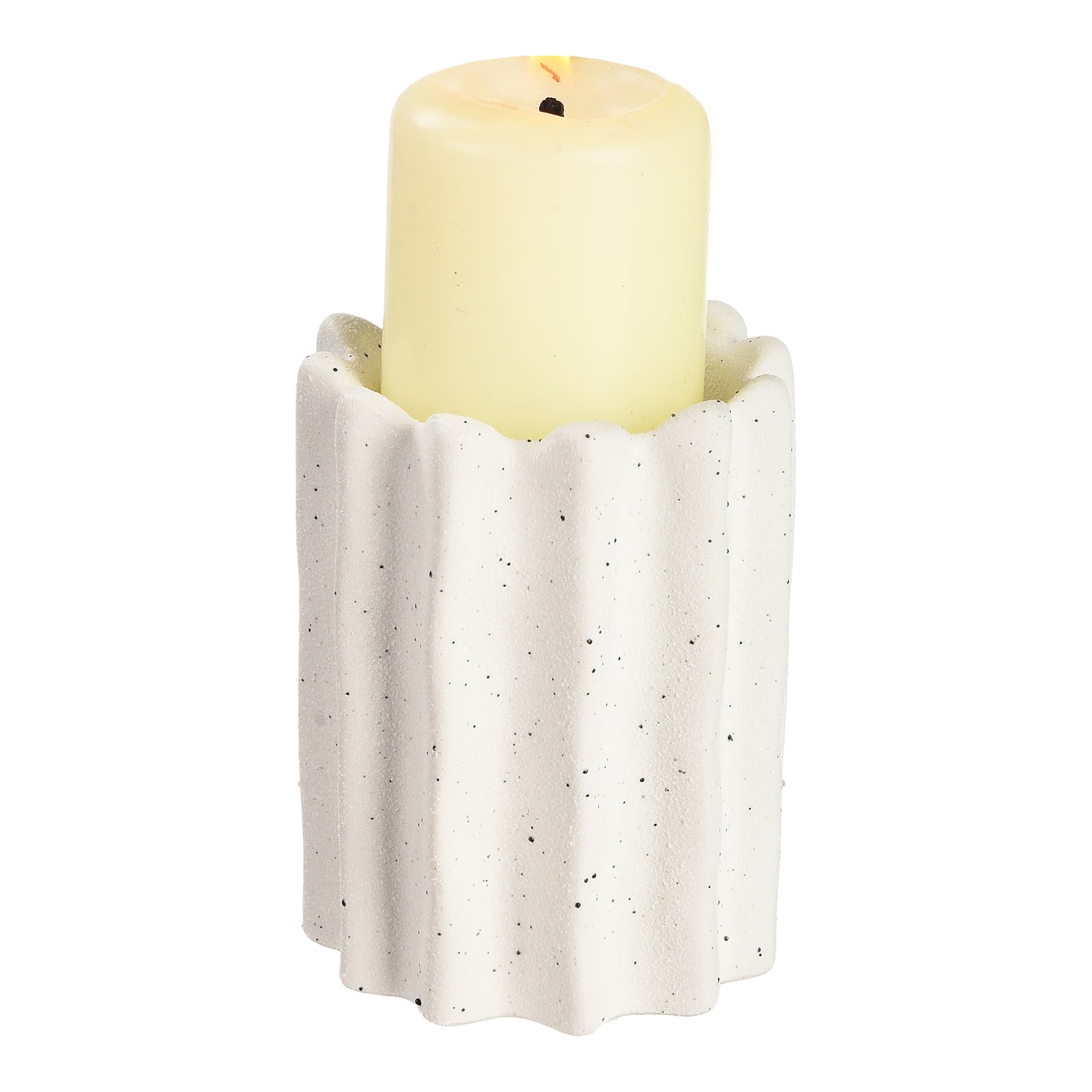 Kerzenhalter Beige, ⌀ 6.5 cm, H 80 mm