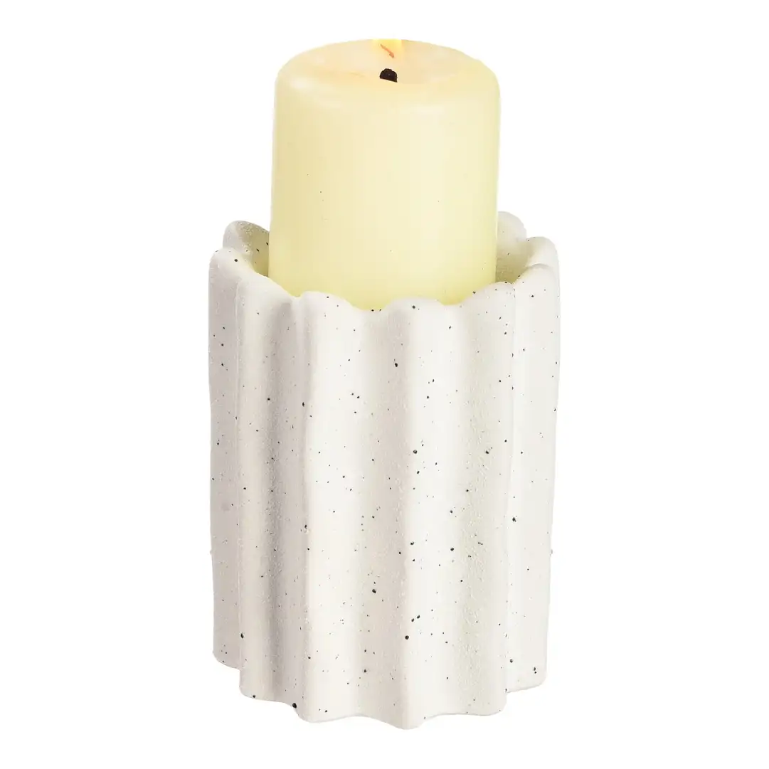 Kerzenhalter Beige, ⌀ 6.5 cm, H 80 mm