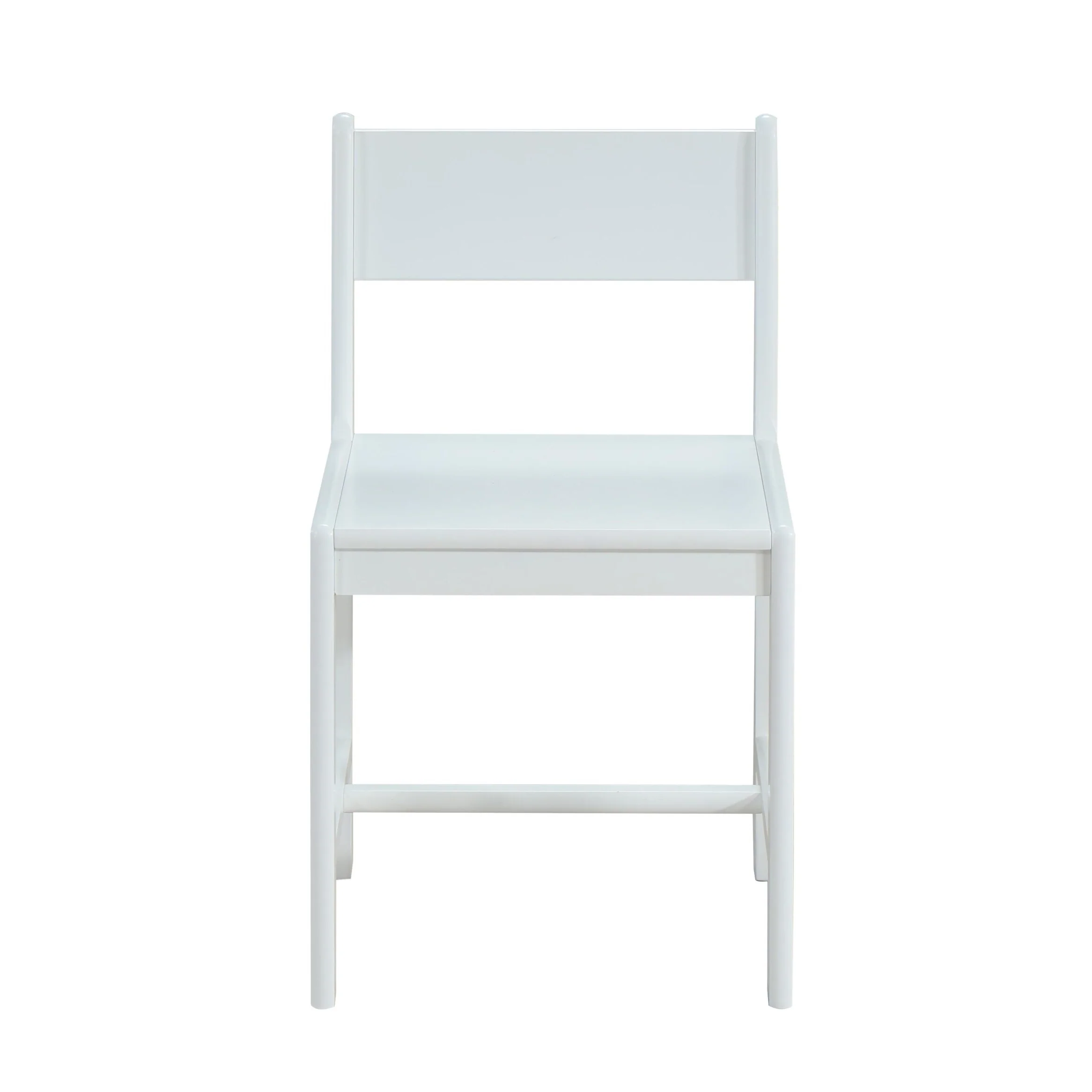 Classic White Wooden Stationary Chair