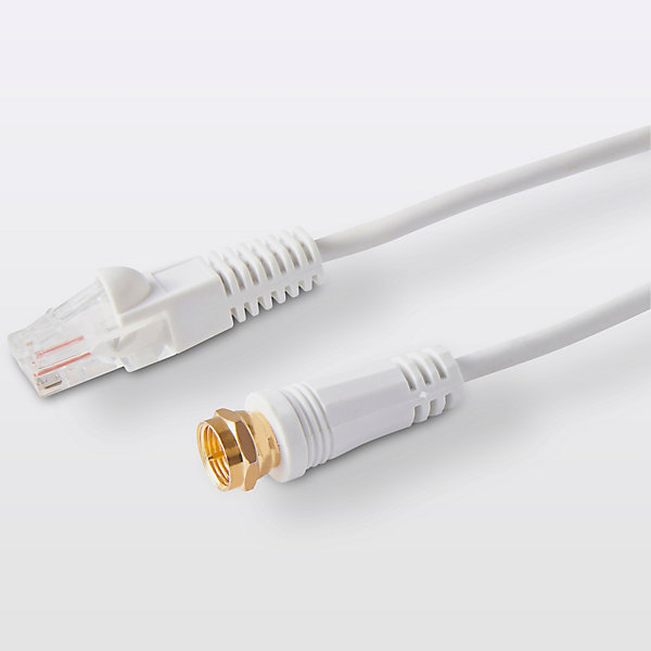 Câble RJ45 type F Mâle / Mâle blanc Blyss Or, 1.5 m