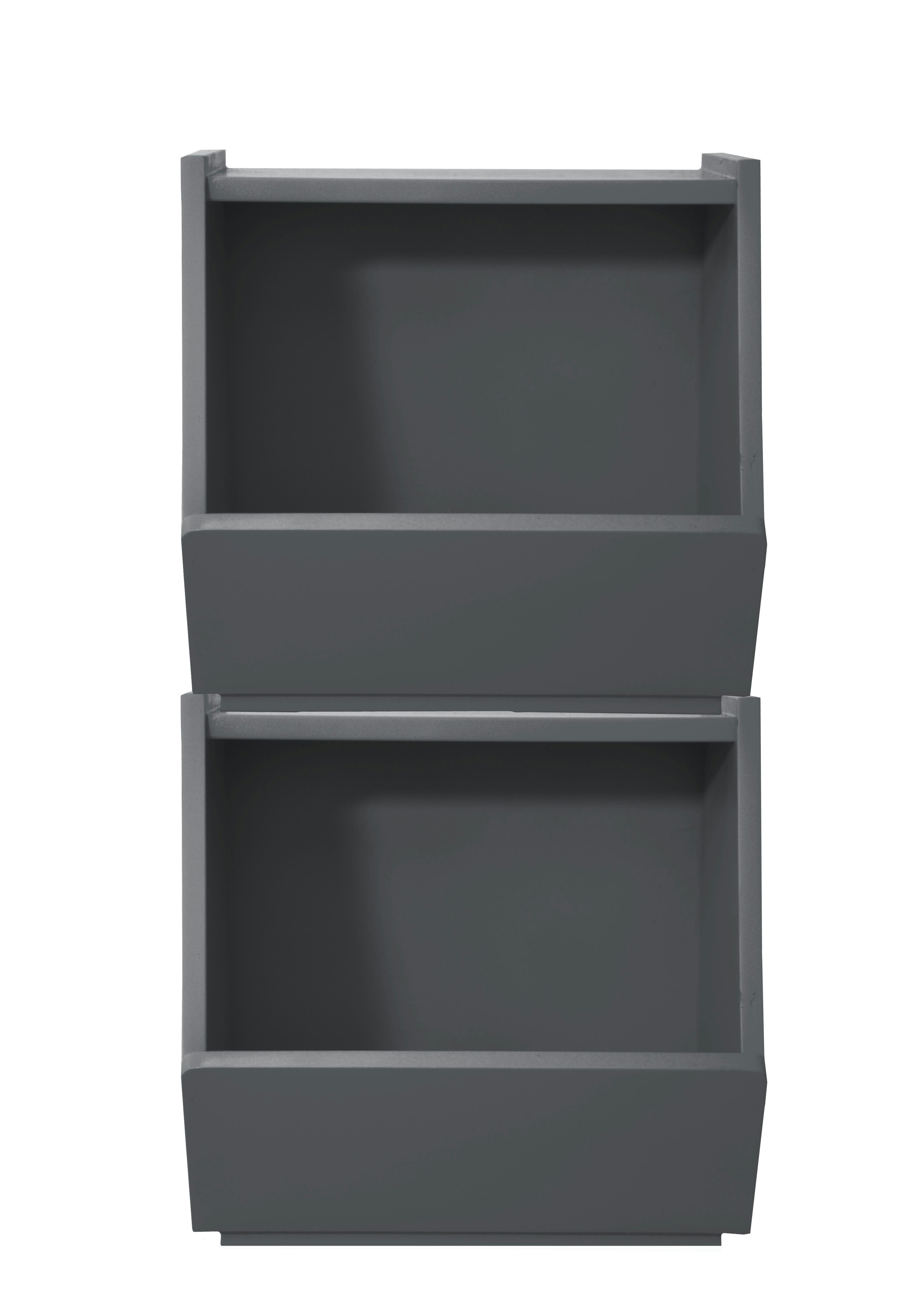 SET 2 TOY BOXES - Set 2 Boîtes rangement Gris