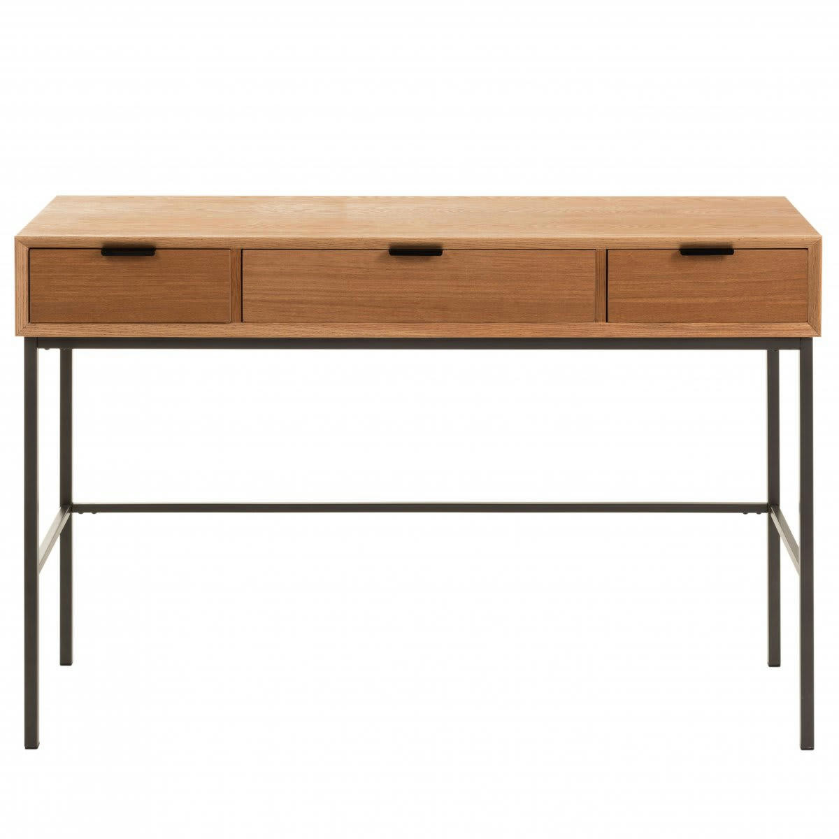 DAKAR - Console d'entrée moderne 3 tiroirs en bois et métal