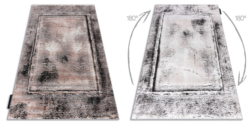 Dywan DE LUXE nowoczesny 634 Ramka vintage przecierany - 120x170 cm