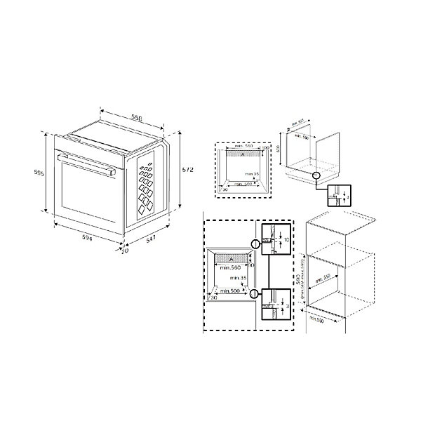 BEKO four encastrable multifonction pyrolyse noir/inox - BBIS13300XPE-1