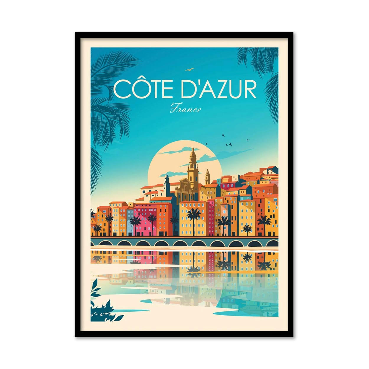 STUDIO INCEPTION - COTE D'AZUR FRANCE - STUDIO INCEPTION - Affiche d'art 50 x 70 cm