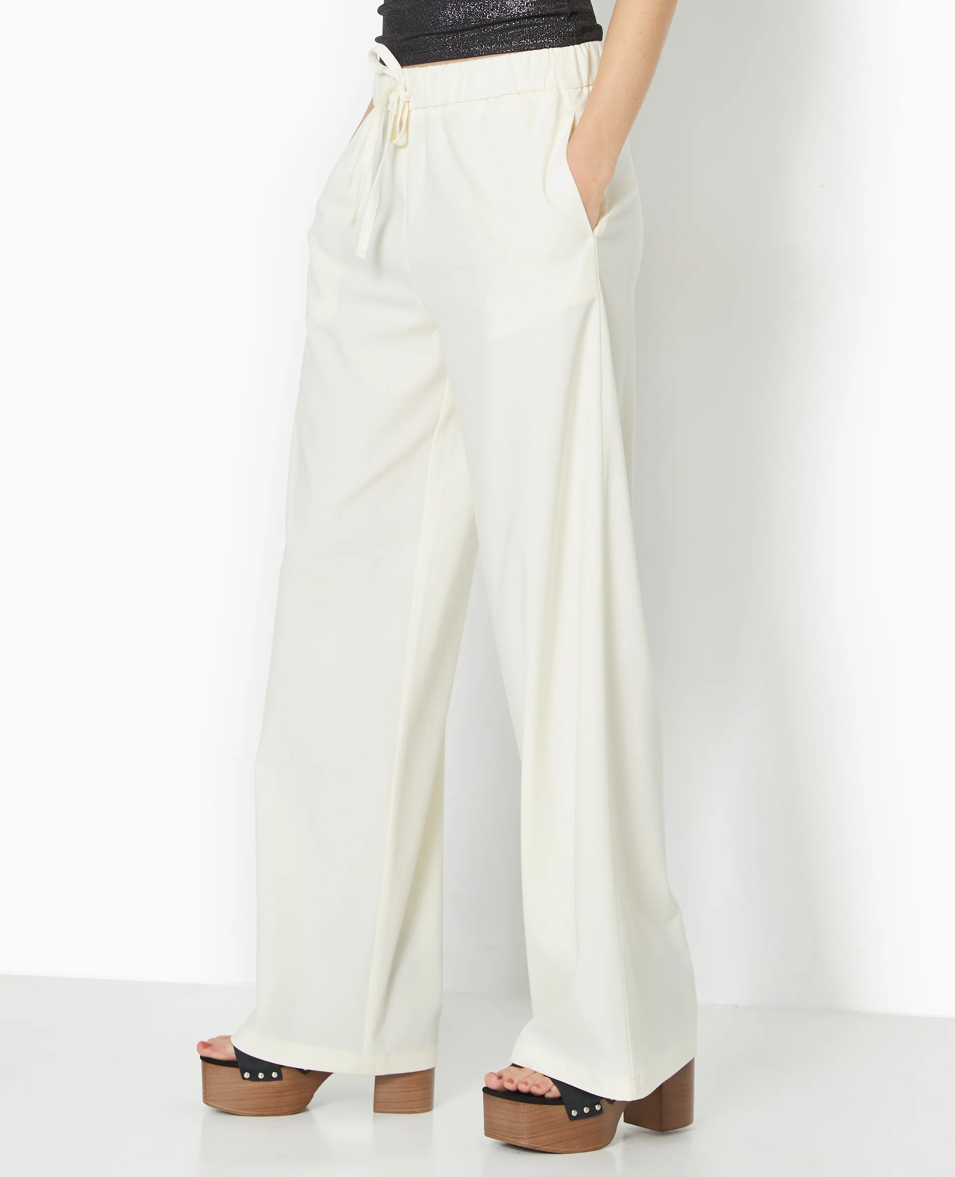 Pantalon city large et droit