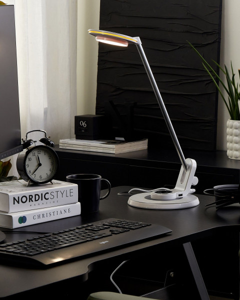 Lampka biurkowa LED USB srebrna