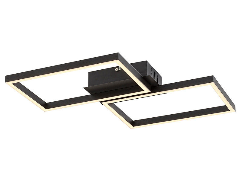Lampa sufitowa Ludano LED 2-punktowa z pilotem czarna