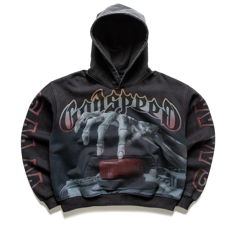 Godspeed New York Code Red Hoodie - Black Wash