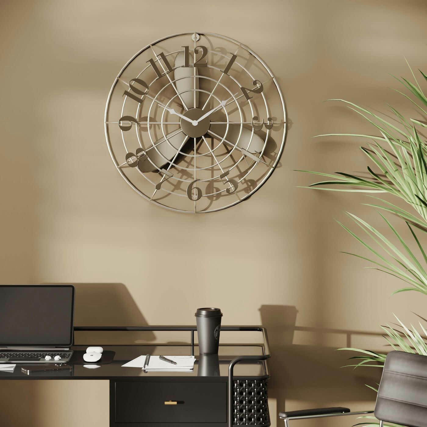 - Horloge murale ventilateur 61cm Kare Design