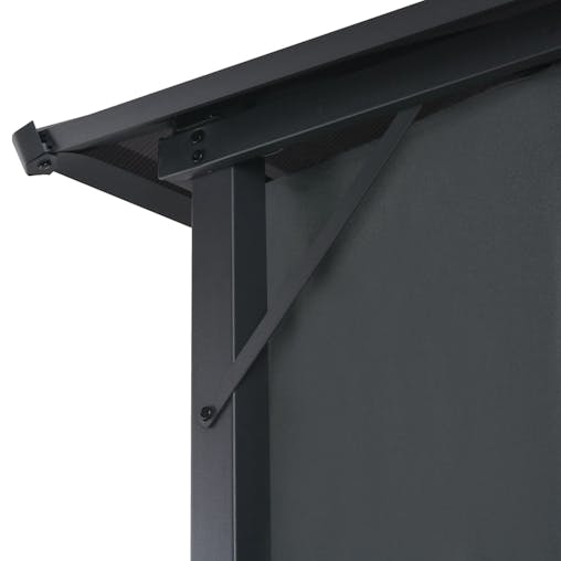 NNEVL Gazebo with Curtain Aluminium 3x3 m Black