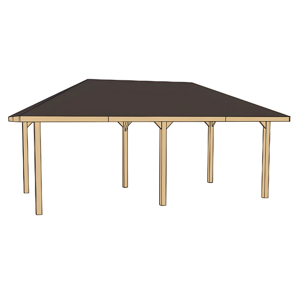 Carport »651«, Außenmaß BxT: 778 x 433 cm, grün